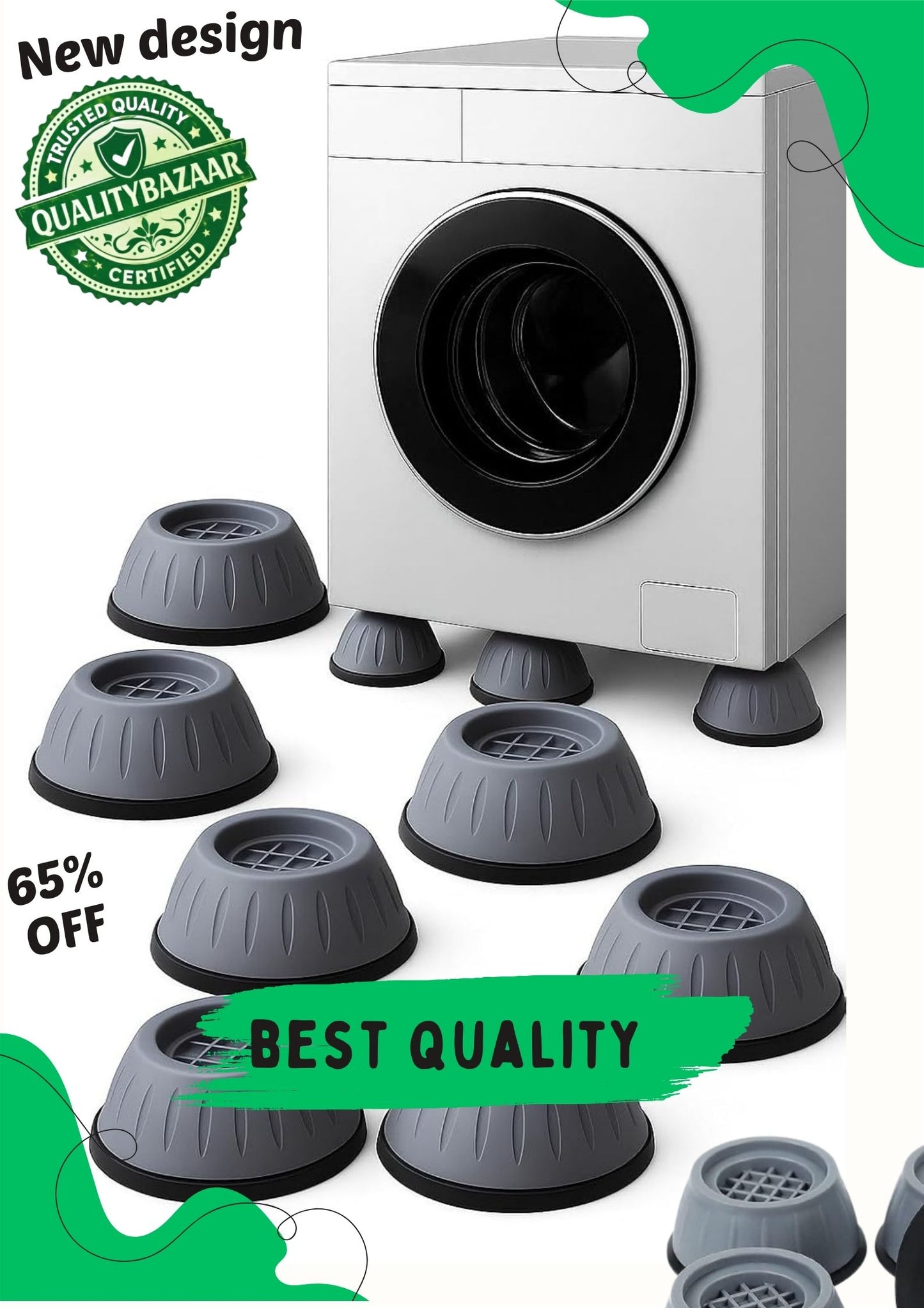 Anti Vibration Pads For Washing Machine - 4 Pcs