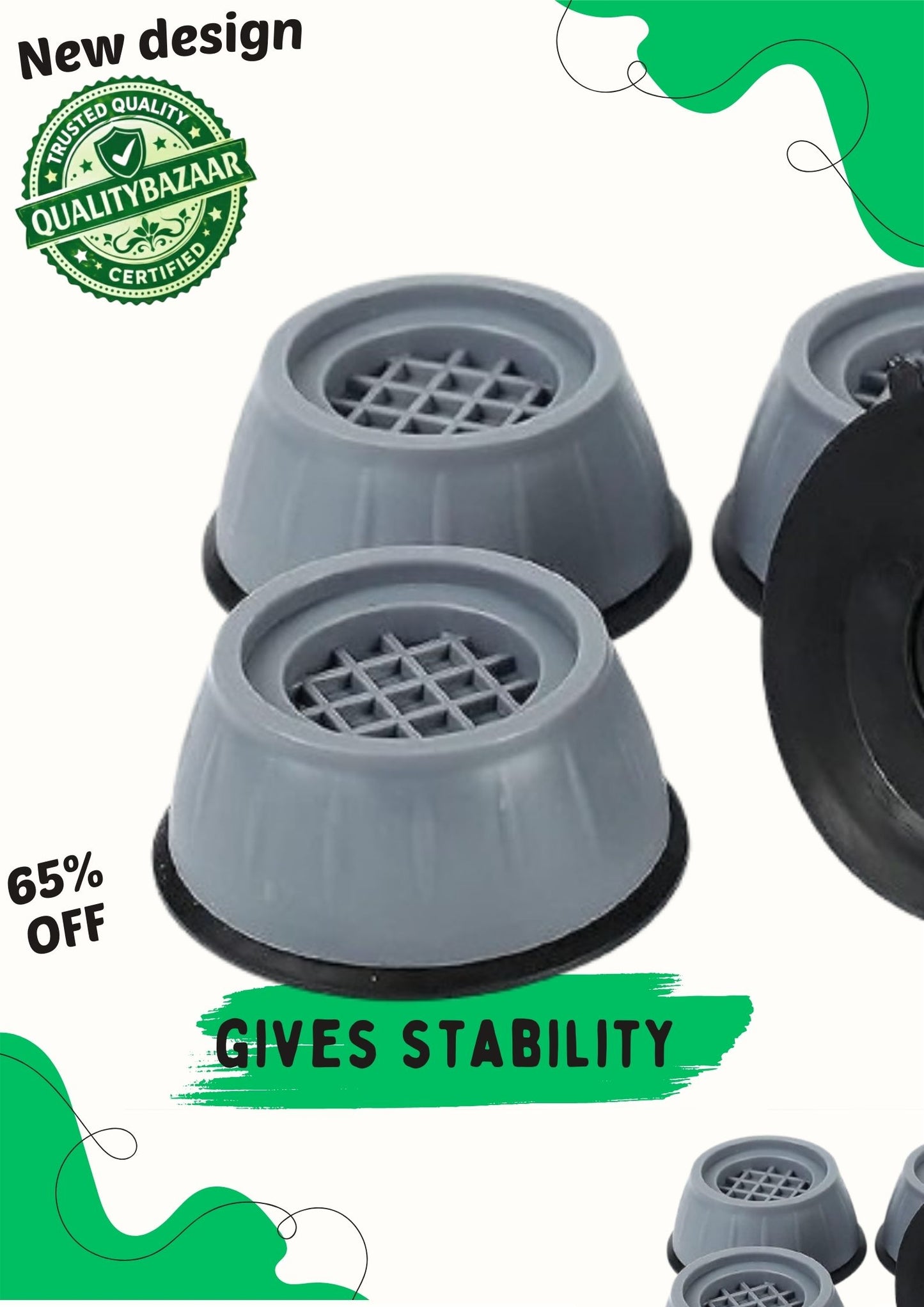 Anti Vibration Pads For Washing Machine - 4 Pcs